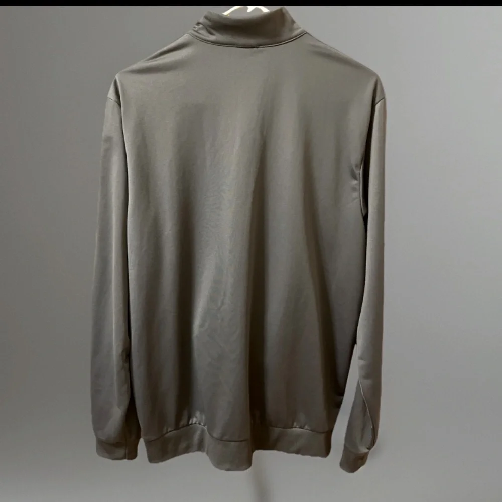 Adidas Originals Grey Black Stripes Track Top Full Zip Jacket Mens Sz XL